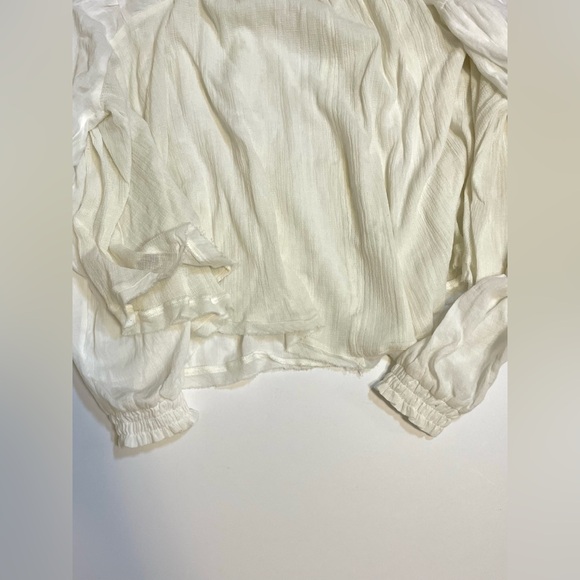 Free People Gauze Embroidered Hooded Blouse Sz:S - Picture 12 of 14